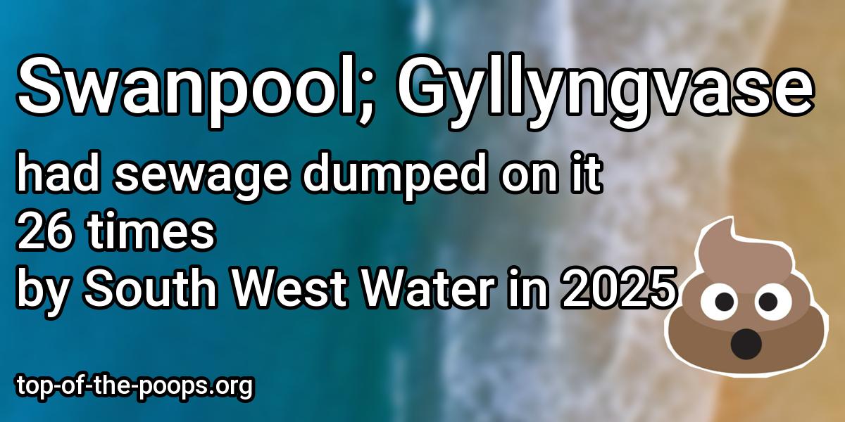 Sewage pollution at Swanpool; Gyllyngvase