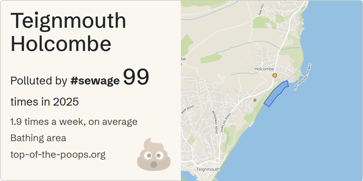 Sewage pollution map of Teignmouth Holcombe