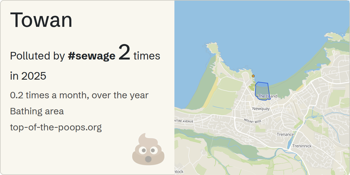 Sewage pollution map of Towan
