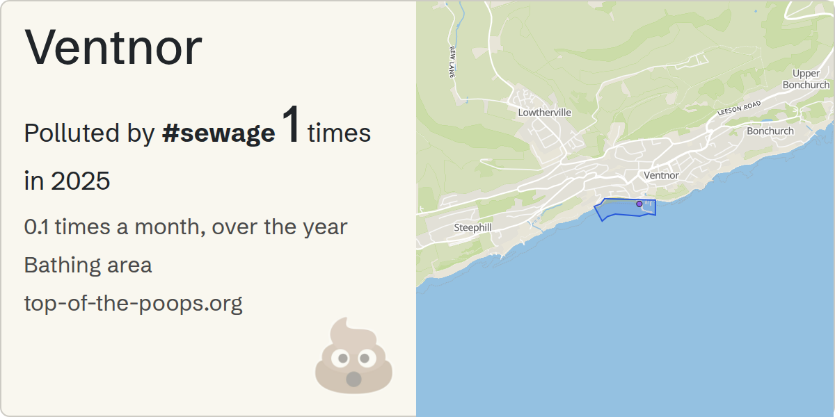 Sewage pollution map of Ventnor