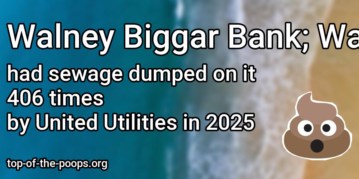 Sewage pollution at Walney Biggar Bank; Walney West Shore; Walney Sandy Gap