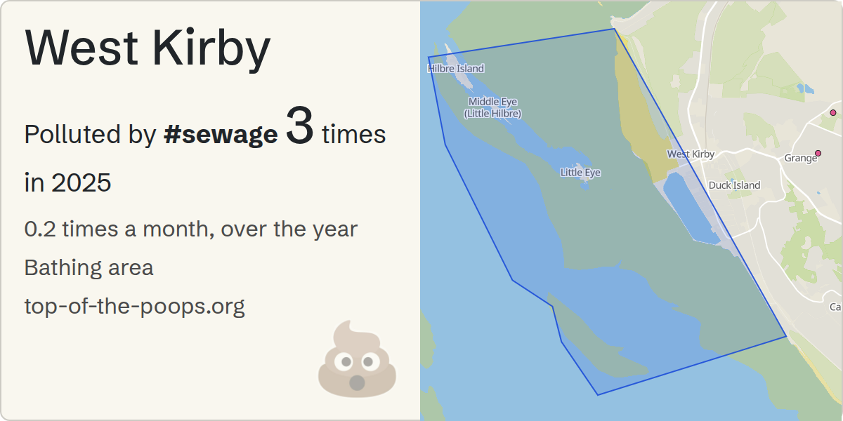 Sewage pollution map of West Kirby