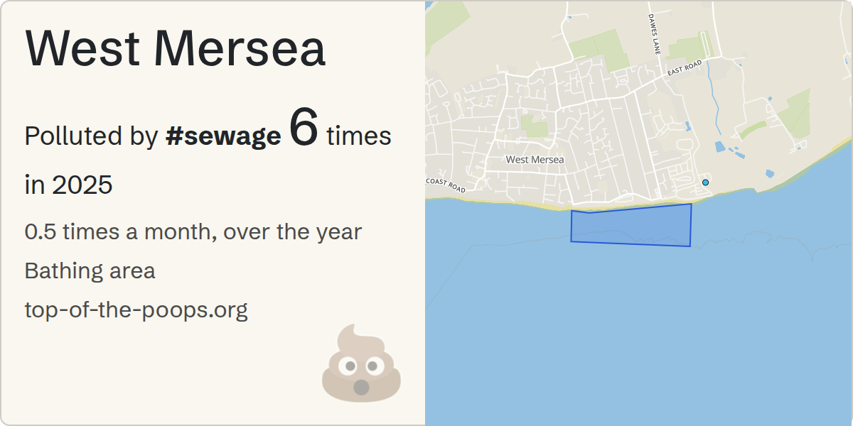 Sewage pollution map of West Mersea