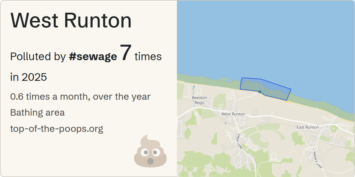 Sewage pollution map of West Runton