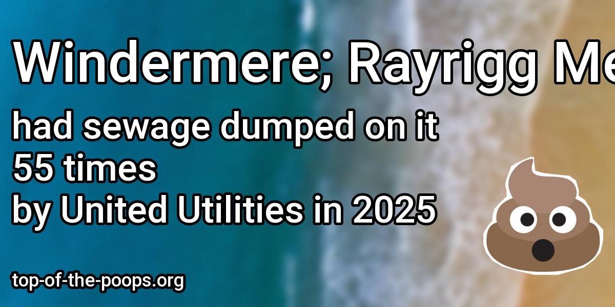 Sewage pollution at Windermere; Rayrigg Meadow; Windermere; Millerground Landing