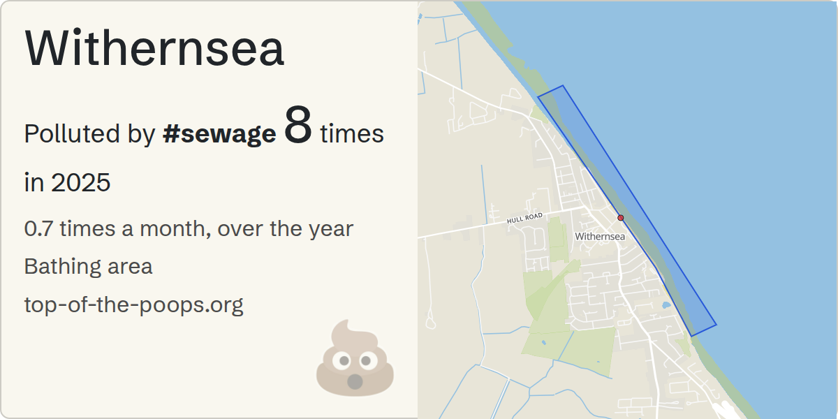 Sewage pollution map of Withernsea