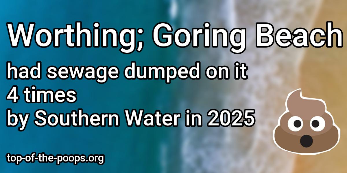 Sewage pollution at Worthing; Goring Beach