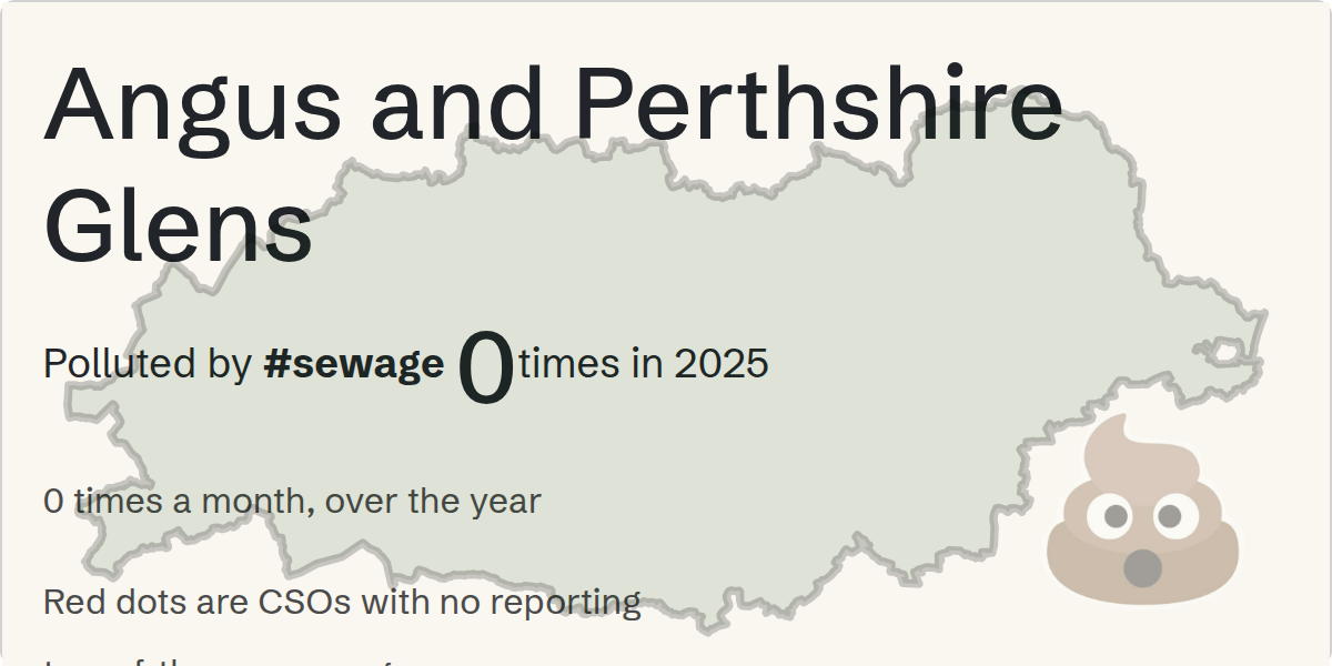 Sewage pollution map of Angus and Perthshire Glens