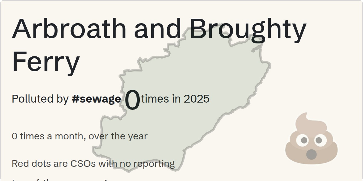 Sewage pollution map of Arbroath and Broughty Ferry