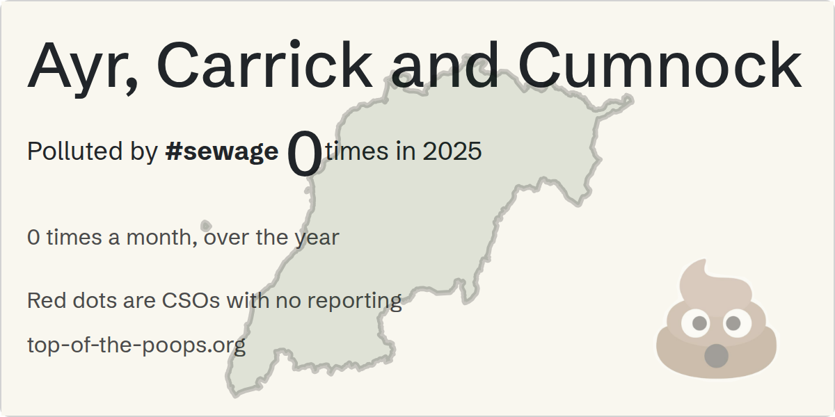 Sewage pollution map of Ayr, Carrick and Cumnock