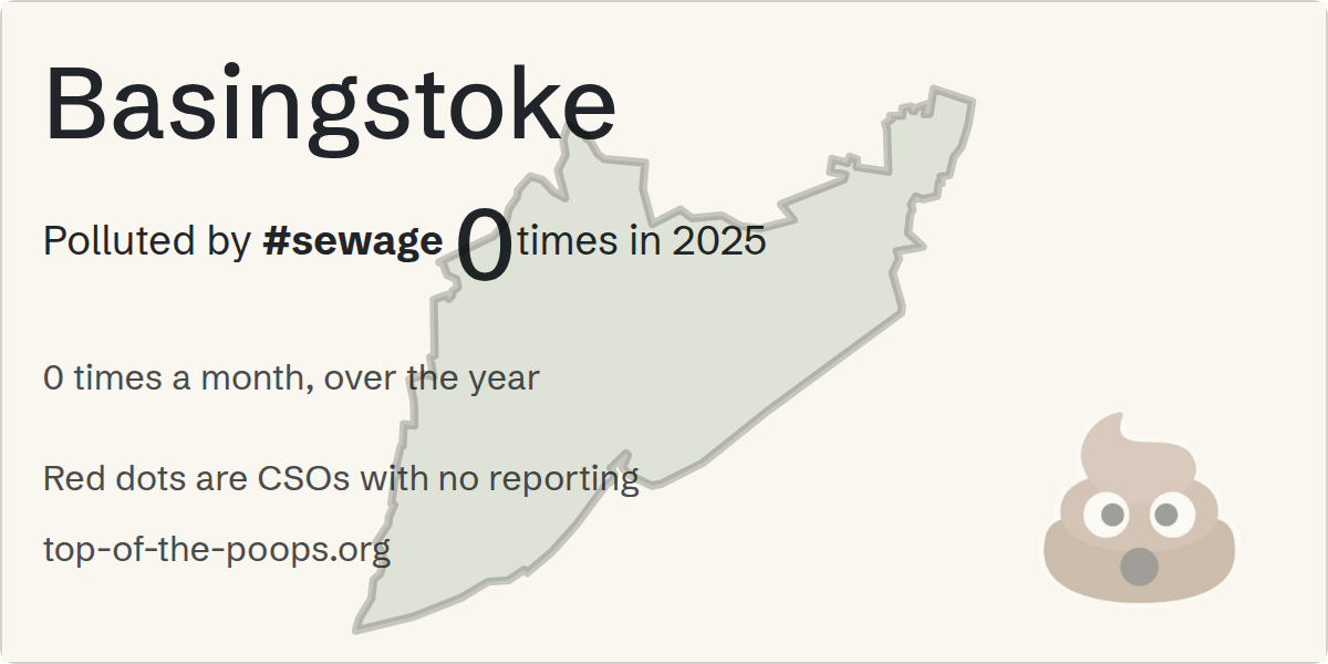 Sewage pollution map of Basingstoke