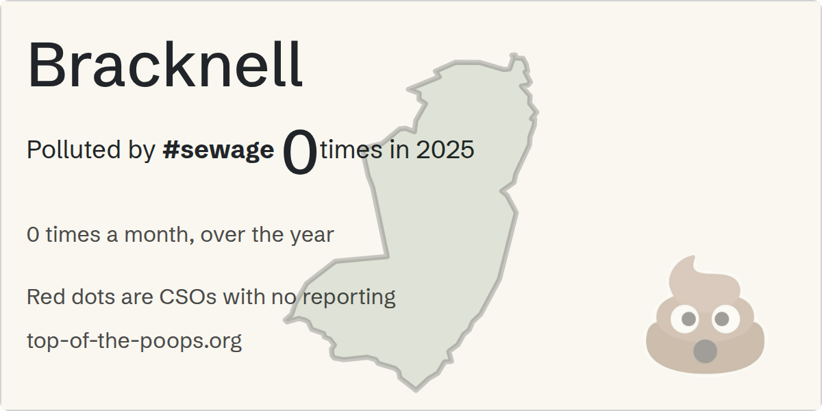 Sewage pollution map of Bracknell