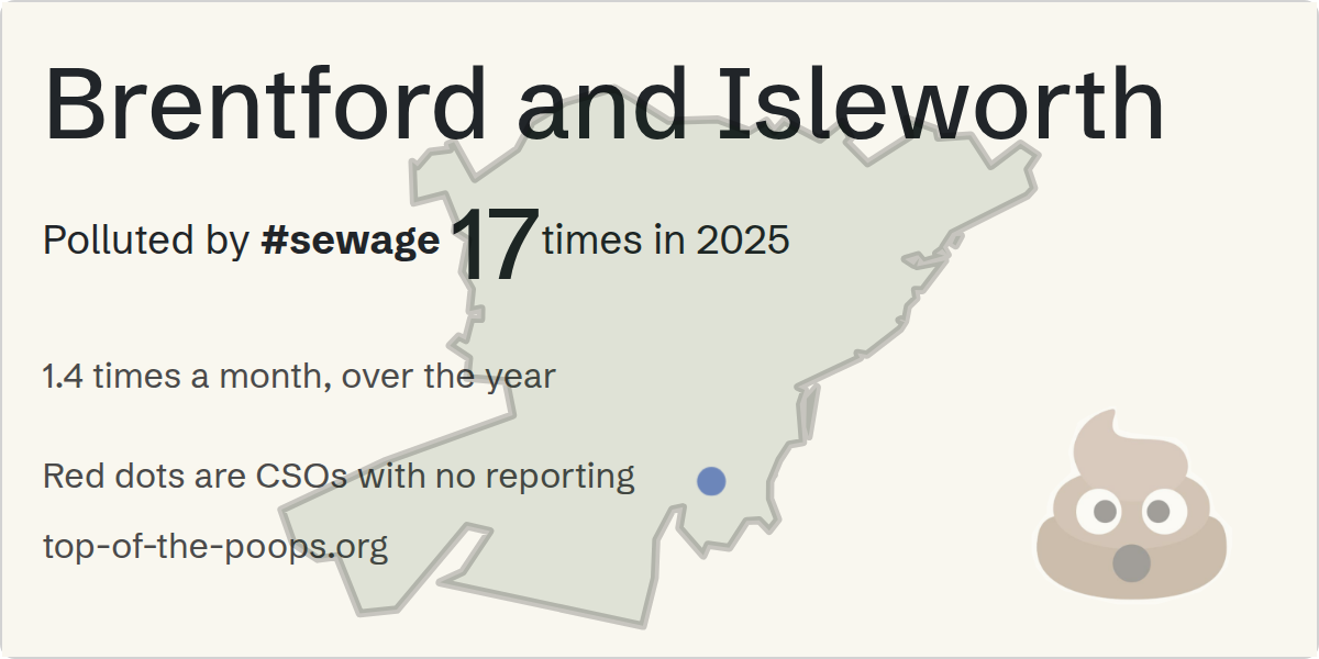 Sewage pollution map of Brentford and Isleworth