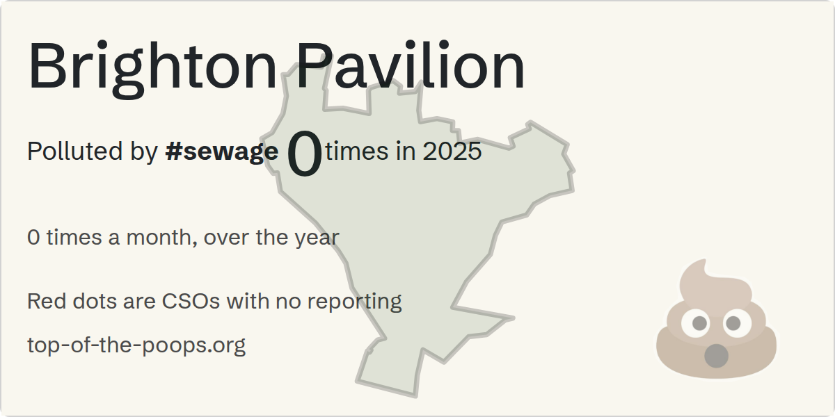 Sewage pollution map of Brighton Pavilion