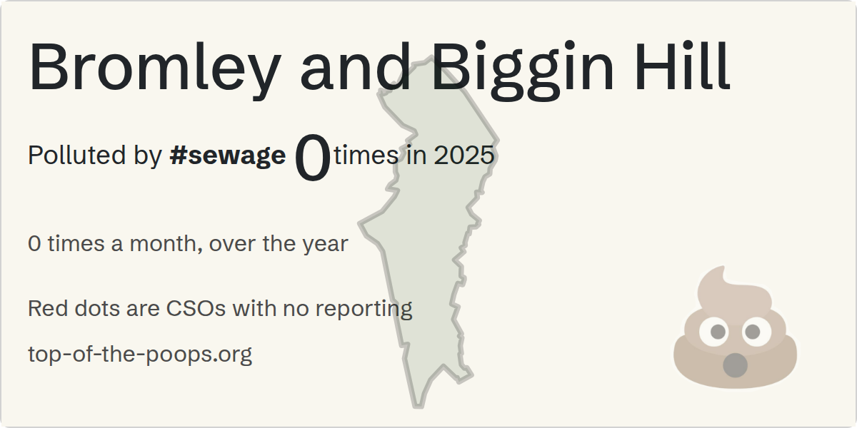 Sewage pollution map of Bromley and Biggin Hill