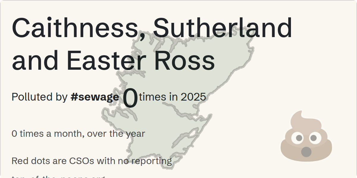 Sewage pollution map of Caithness, Sutherland and Easter Ross