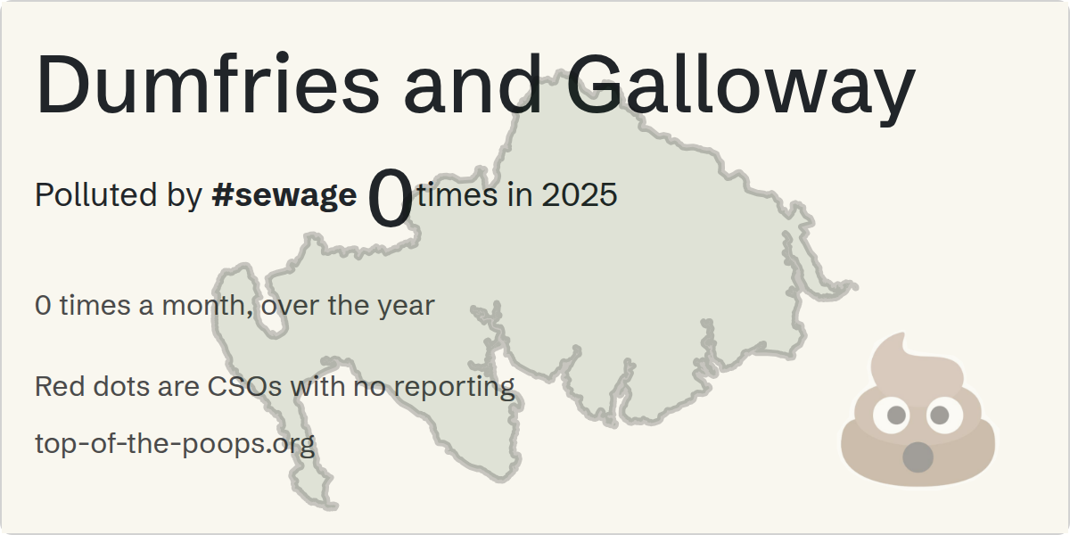 Sewage pollution map of Dumfries and Galloway