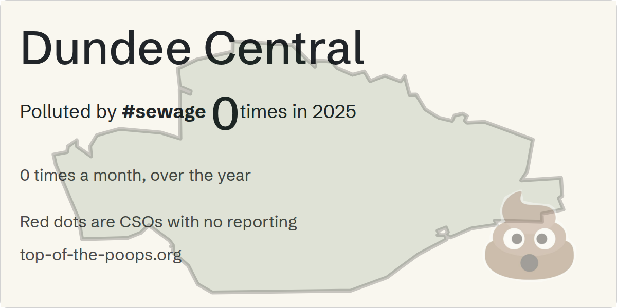Sewage pollution map of Dundee Central