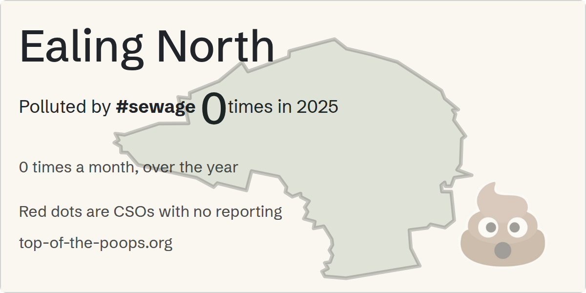 Sewage pollution map of Ealing North