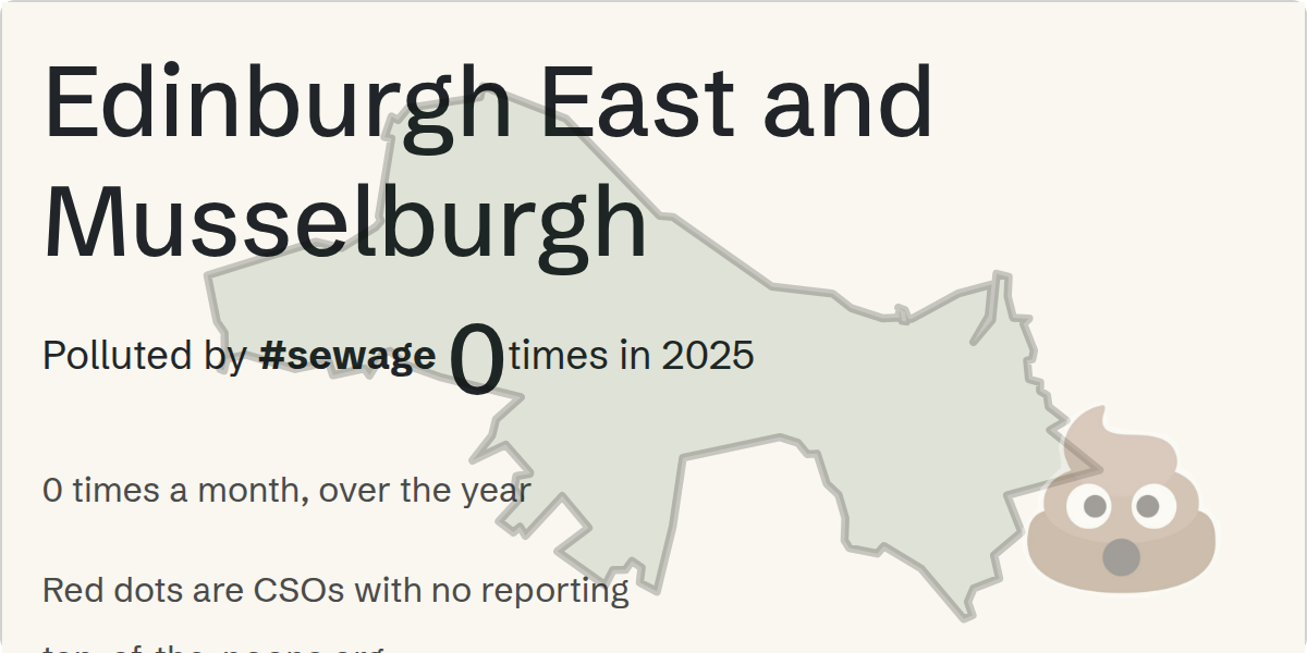 Sewage pollution map of Edinburgh East and Musselburgh