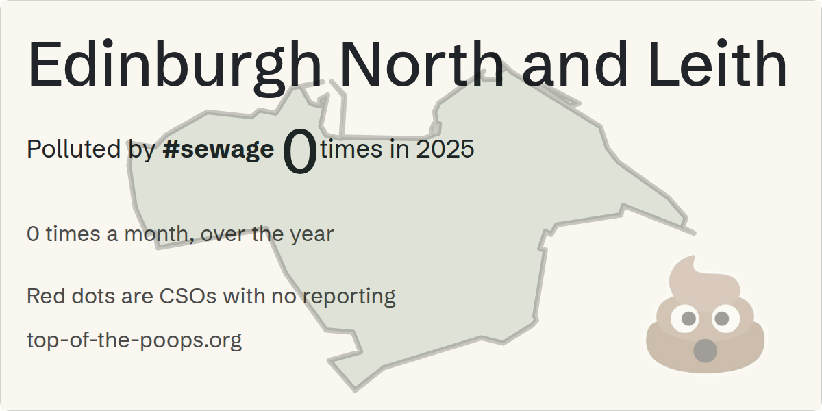 Sewage pollution map of Edinburgh North and Leith