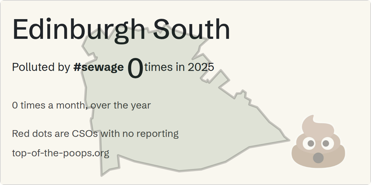 Sewage pollution map of Edinburgh South