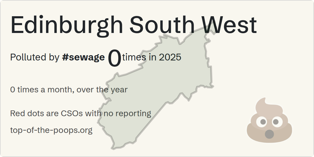Sewage pollution map of Edinburgh South West