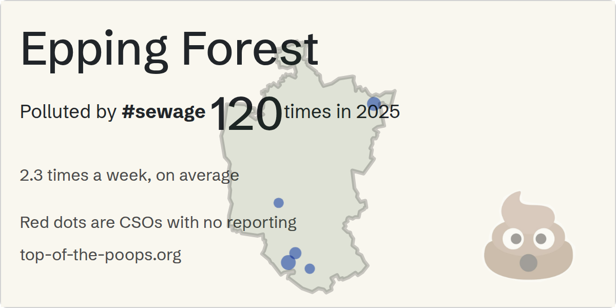 Sewage pollution map of Epping Forest
