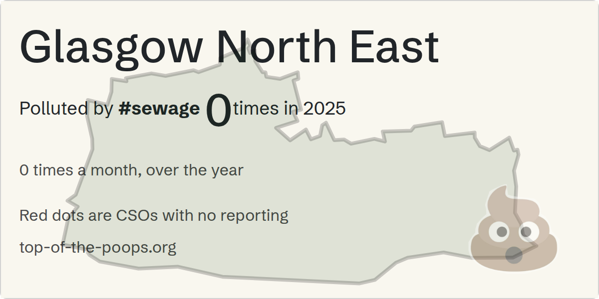 Sewage pollution map of Glasgow North East