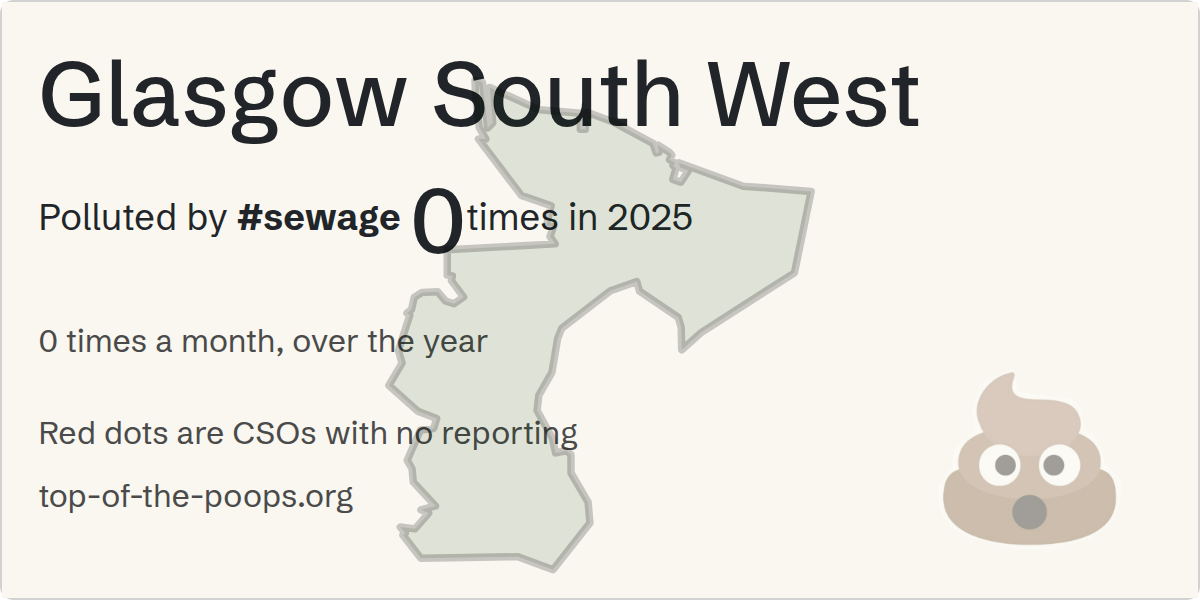 Sewage pollution map of Glasgow South West