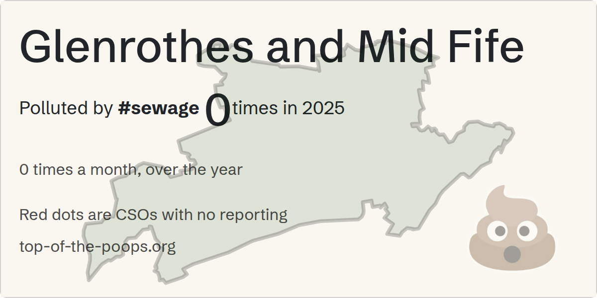 Sewage pollution map of Glenrothes and Mid Fife