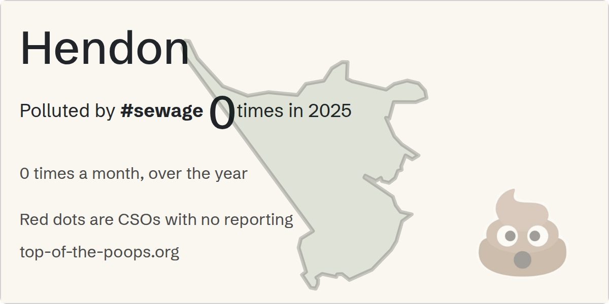 Sewage pollution map of Hendon