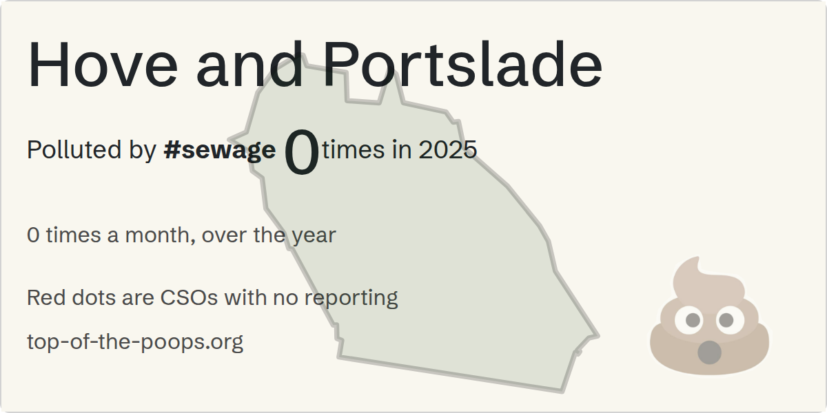 Sewage pollution map of Hove and Portslade