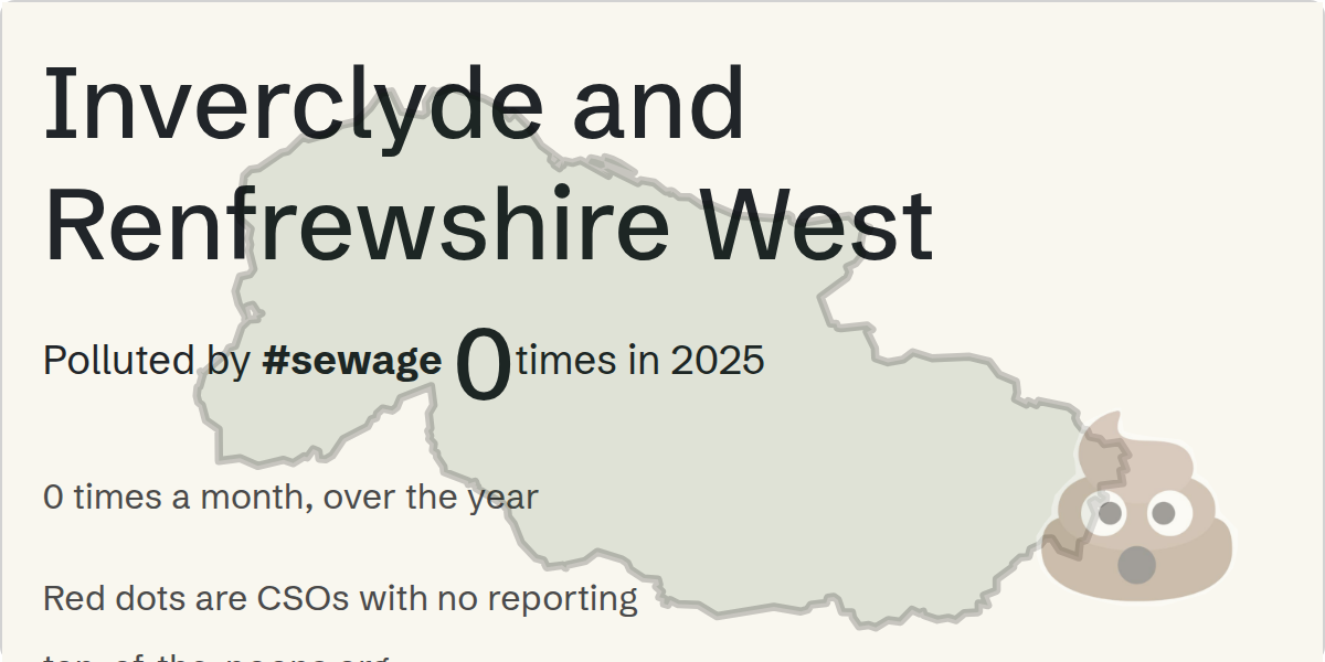 Sewage pollution map of Inverclyde and Renfrewshire West