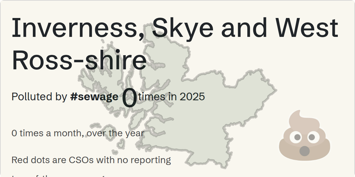 Sewage pollution map of Inverness, Skye and West Ross-shire