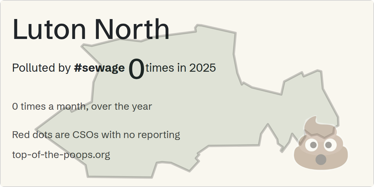 Sewage pollution map of Luton North