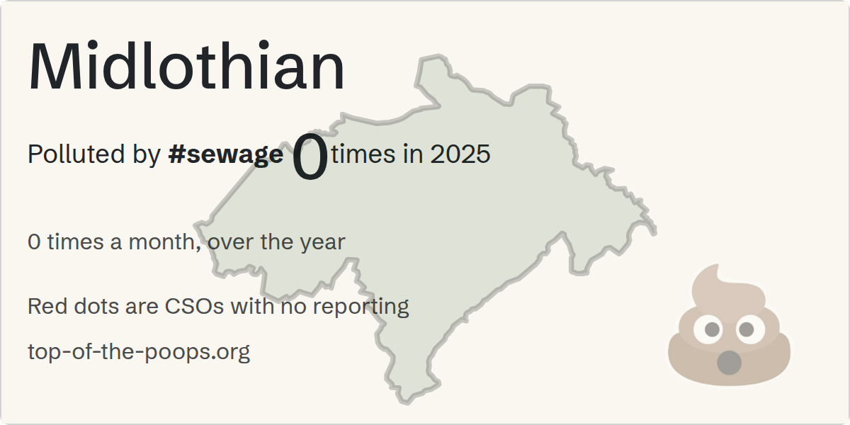 Sewage pollution map of Midlothian
