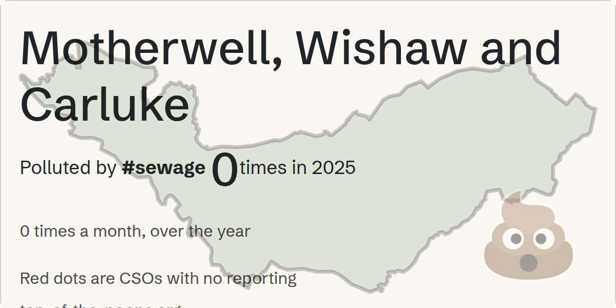 Sewage pollution map of Motherwell, Wishaw and Carluke