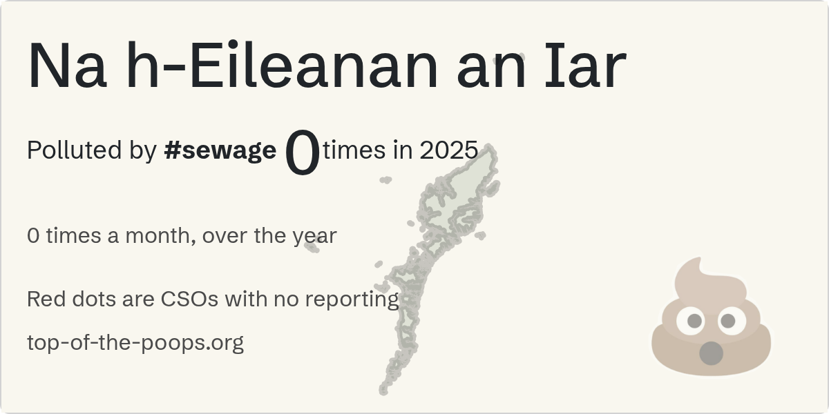 Sewage pollution map of Na h-Eileanan an Iar