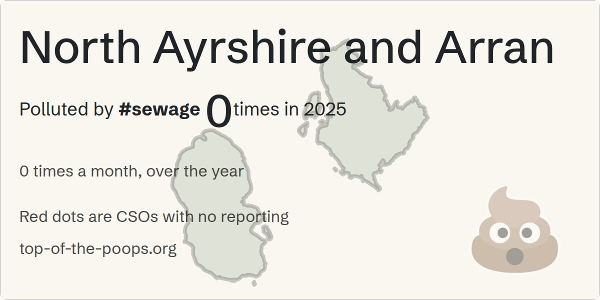 Sewage pollution map of North Ayrshire and Arran