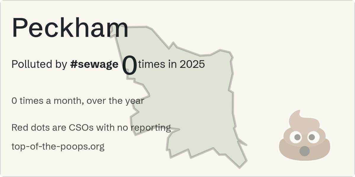 Sewage pollution map of Peckham