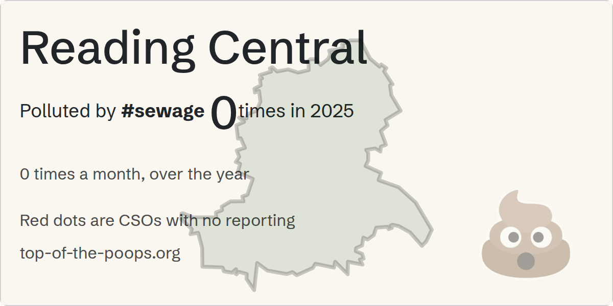 Sewage pollution map of Reading Central
