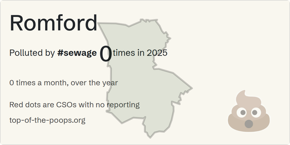 Sewage pollution map of Romford