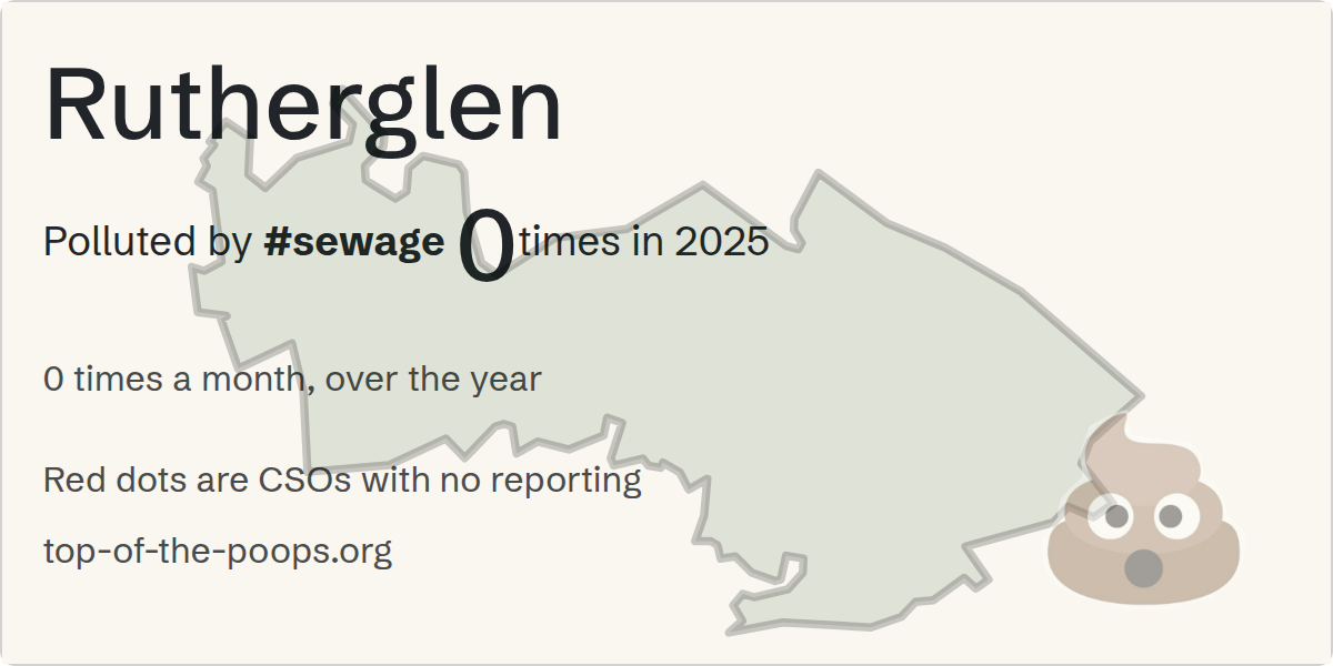 Sewage pollution map of Rutherglen
