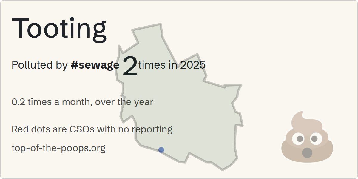Sewage pollution map of Tooting