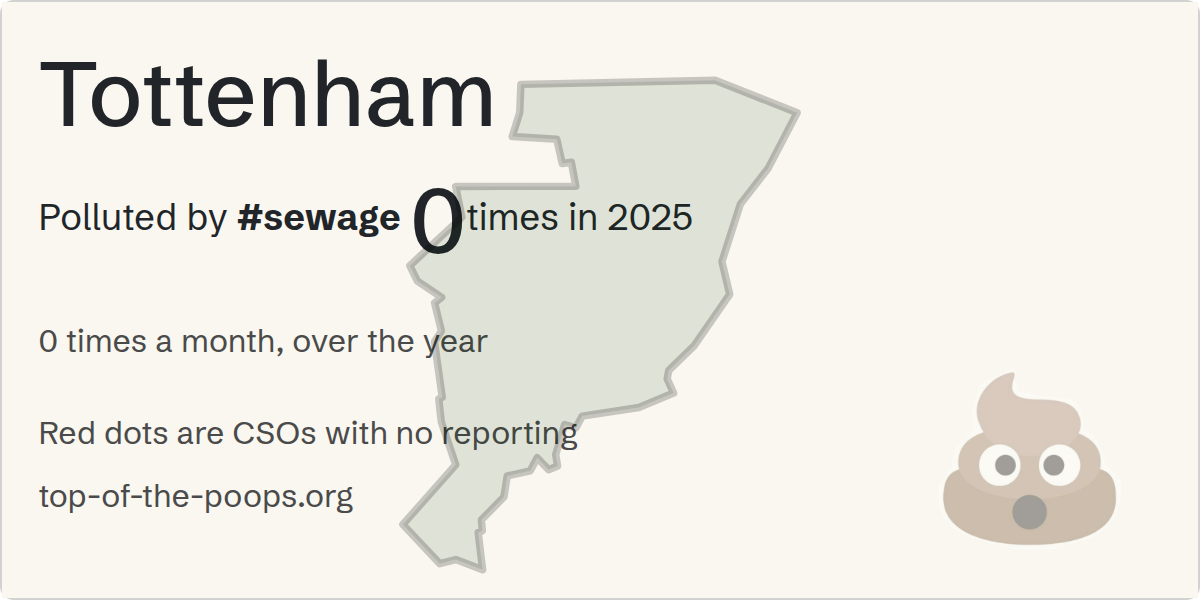 Sewage pollution map of Tottenham