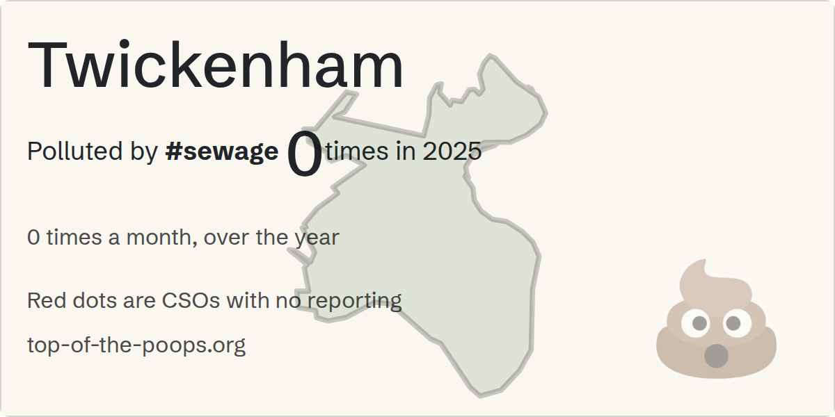 Sewage pollution map of Twickenham