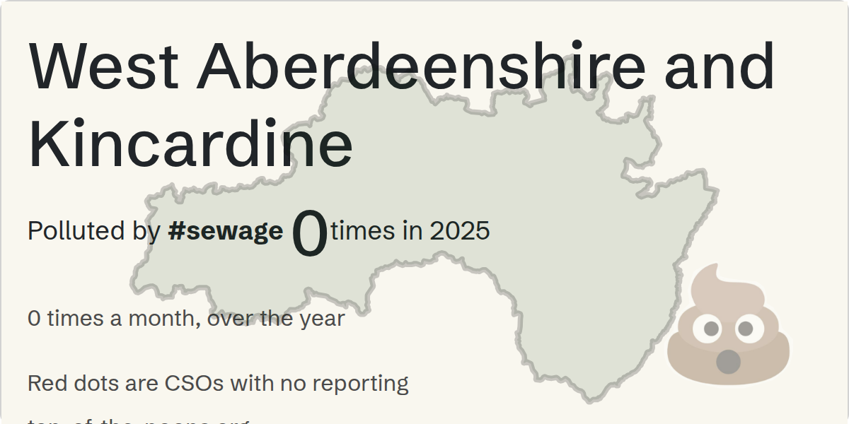 Sewage pollution map of West Aberdeenshire and Kincardine