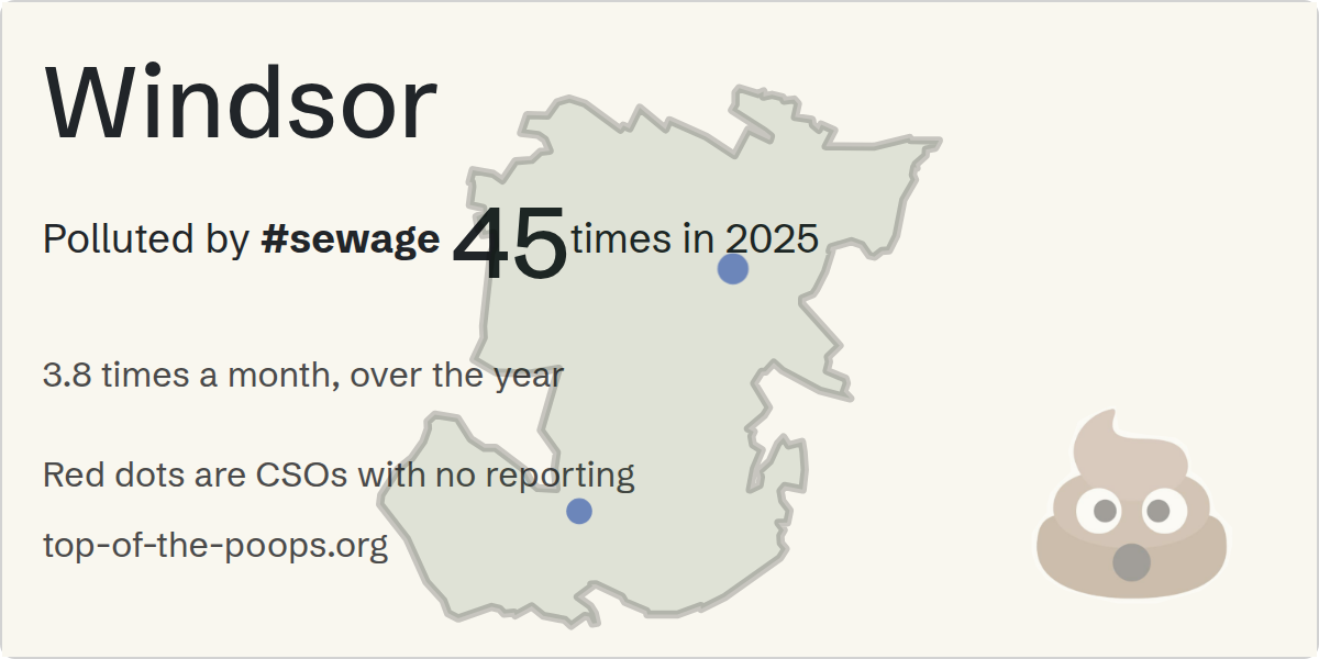 Sewage pollution map of Windsor