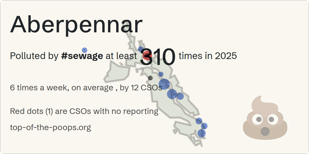 Sewage pollution map of Aberpennar